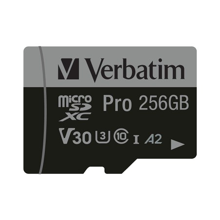 Verbatim MICRO SDXC CARD PRO U3 C10 A2 - High-Speed Performance & Reliable Storage, Ideal for All Your Devices